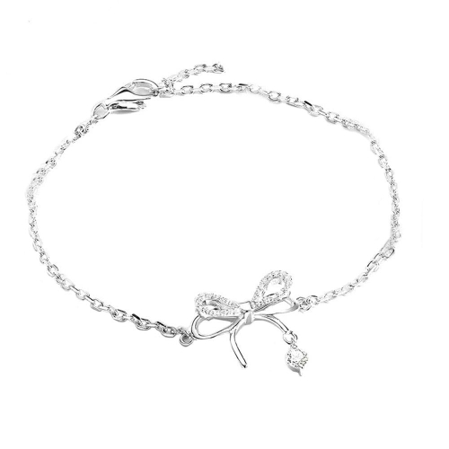 Lắc Chân Nơ Đính Đá Cao Cấp – Phụ Kiện Thanh Lịch Cho Phái Đẹp