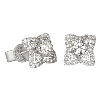 Hoa tai Sora Grace & Pearl – Hoa Tai Đính Đá Vuông Xoay Thanh Lịch