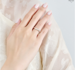 Nhẫn Cưới  Vàng Trắng 14K Đính Kim Cương