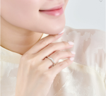 Nhẫn Cưới  Vàng Trắng 14K Đính Kim Cương